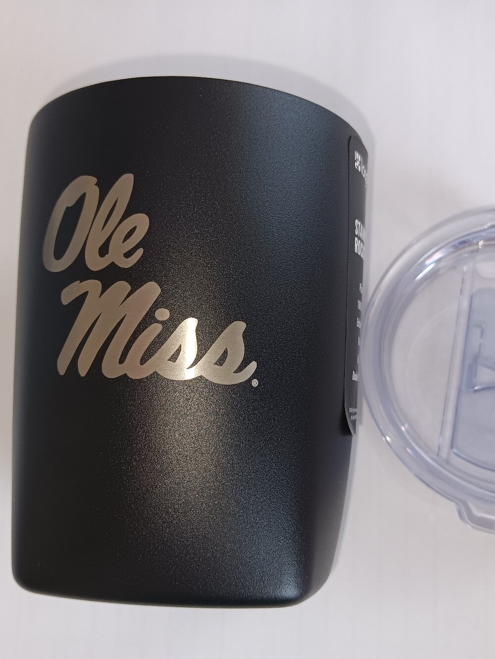 Ole Miss Black Stainless Tumbler New!